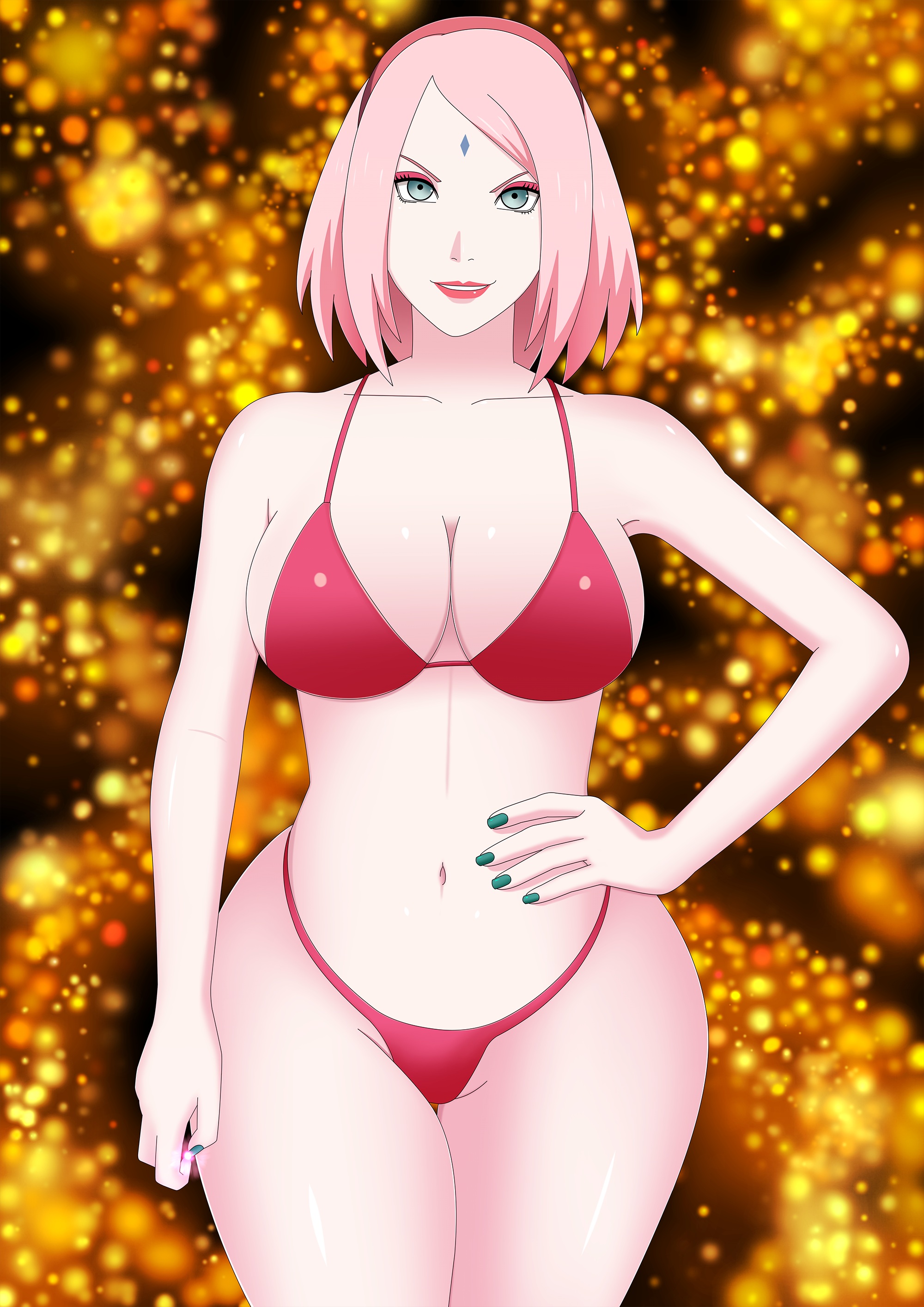 Goddess Sakura Naruto Haruno Sakura Bikini Swimsuits Yande Re My Xxx